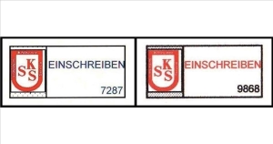 KSS Ltd.: 01.10.2001, "KSS im Wappen - Einschreibewerte", Satz, postfrisch