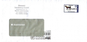 KSS Ltd.: MiNr. 1, 19.11.2008, "Kühe", Ganzstück (Umschlag), echt gelaufen