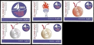 OLYMP-Post: MiNr. 1 - 5, 15.10.2003, "Olympiabewerbung 2012", Satz, Eckrand, postfrisch