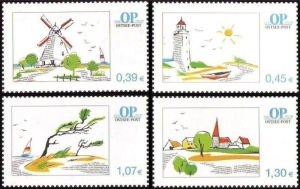 Ostsee-Post: MiNr. 9 - 12, 06.07.2005, "Sehenswürdigkeiten", Satz, postfrisch