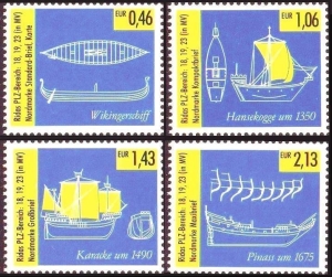 RIDAS: MiNr. 1 - 4, 22.12.2002, "Historische Schiffe", Satz, postfrisch