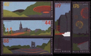 Blitz-Kurier: MiNr. 1 - 5, 01.03.2004, "Landesgartenschau Rathenow 2006", Satz, postfrisch