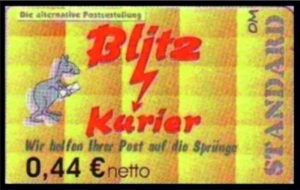 Blitz-Kurier: MiNr. 9 A, 02.05.2006, 2. Ausgabe, Wert zu 0,44 EUR netto, mattes Papier, postfrisch