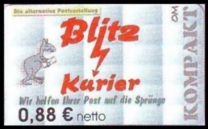 Blitz-Kurier: MiNr. 11 A, 02.05.2006, 2. Ausgabe, Wert zu 0,88 EUR netto, mattes Papier, postfrisch