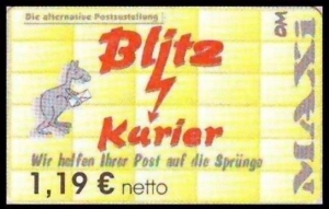 Blitz-Kurier: MiNr. 12 A, 02.05.2006, 2. Ausgabe, Wert zu 1,19 EUR netto (gelb), mattes Papier, postfrisch