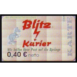 Blitz-Kurier: MiNr. 8 B, 02.05.2006, "2. Ausgabe", Wert zu 0,40 EUR netto, glänzendes Papier, postfrisch
