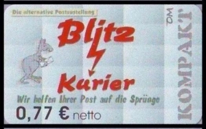 Blitz-Kurier: MiNr. 10 B, 02.05.2006, 2. Ausgabe, Wert zu 0,77 EUR netto, glänzendes Papier, postfrisch