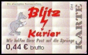 Blitz-Kurier: MiNr. 16, 15.05.2006, 3. Ausgabe, Wert zu 0,44 EUR brutto, postfrisch