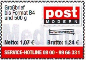 PostModern: MiNr. 12, 01.10.2003, "2. Ausgabe", Wert zu 1,24 EUR, postfrisch