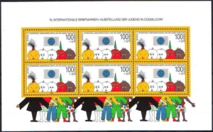 BRD: MiNr. 1472 Bl. 21, 21.06.1990, 10. Internationale Briefmarkenausstellung, Düsseldorf, Block, postfrisch