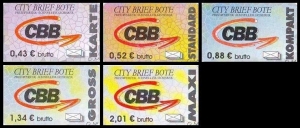 City Brief Bote: MiNr. 14 - 18, 02.01.2007, CBB-Logo, Satz, postfrisch