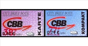 City Brief Bote: MiNr. 7 - 8, 01.04.2006, "CBB-Logo", Aushilfsausgabe I, Satz, postfrisch
