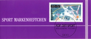 BRD: MiNr. DSH-MH 13 a (MiNr. 1449), 00.00.1990, Markenheftchen der Stiftung Deutsche Sporthilfe "Sport: Handball", postfrisch