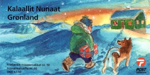 Grönland: MH (MiNr. 452 - 453), 31.10.2005, "Weihnachten: Kind vor Weihnachtsbaum", Markenheftchen, postfrisch