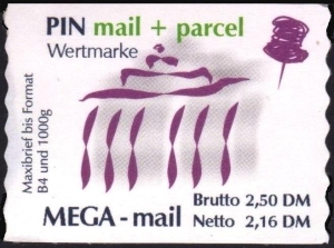PIN AG: MiNr. 4, 28.08.2000, "Brandenburger Tor, Berlin", Wert zu 2,50 DM, postfrisch