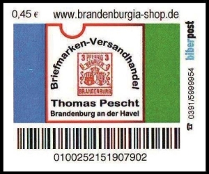 Biberpost: 08.03.2012, "BVHP", Inschrift schwarz, Satz, postfrisch